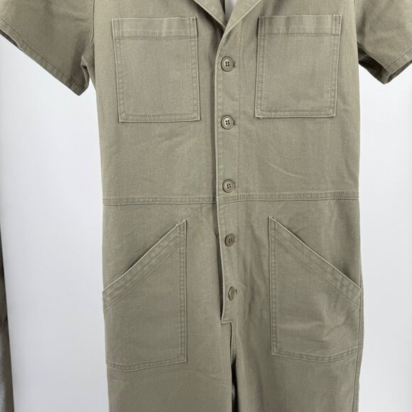 Z Supply Womens Sage Green Stretch Twill Jumpsuit Size S With Tags - Picture 7 of 9